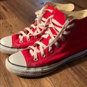 Red high top converse